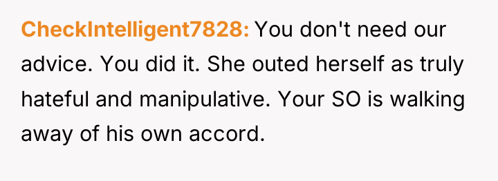 CheckIntelligent7828 You don't need our advice. You did it. She...