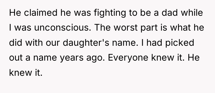 He claimed he was fighting to be a dad while...