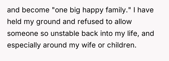 and become "one big happy family." I have held my...