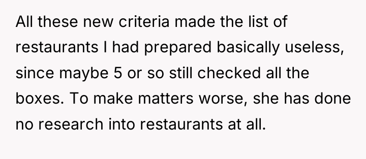 All these new criteria made the list of restaurants I...