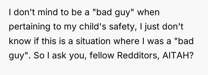 I don't mind to be a "bad guy" when pertaining...