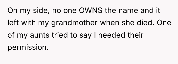 On my side, no one OWNS the name and it...
