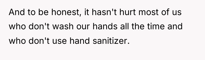 And to be honest, it hasn't hurt most of us...