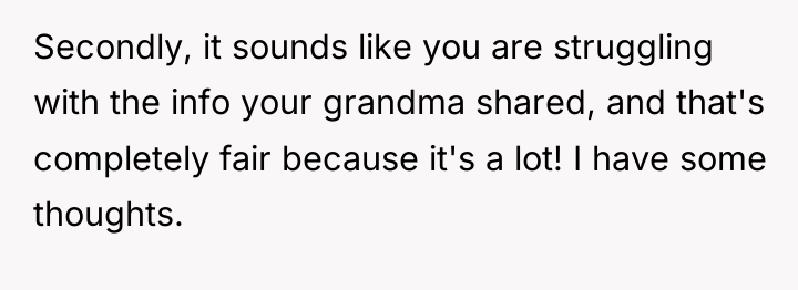 Secondly, it sounds like you are struggling with the info...