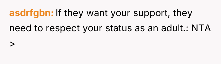 asdrfgbn If they want your support, they need to respect...