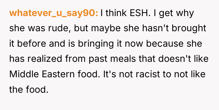 whatever_u_say90 I think ESH. I get why she was rude,...