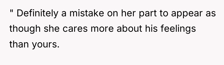 " Definitely a mistake on her part to appear as...