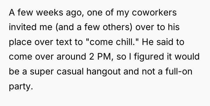 A few weeks ago, one of my coworkers invited me...
