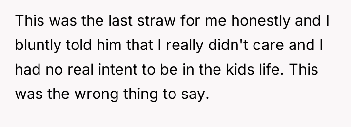 This was the last straw for me honestly and I...