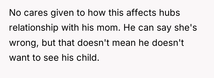 No cares given to how this affects hubs relationship with...