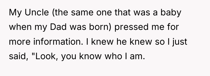 My Uncle (the same one that was a baby when...