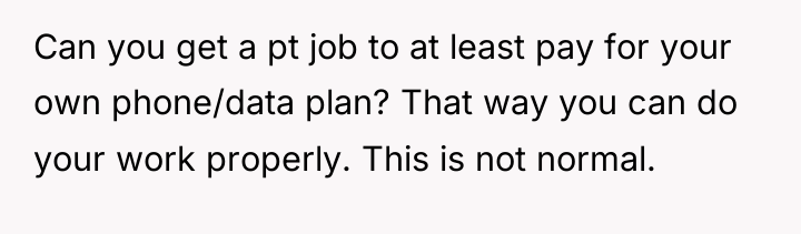 Can you get a pt job to at least pay...