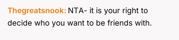 Thegreatsnook NTA- it is your right to decide who you...