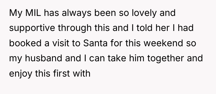 My MIL has always been so lovely and supportive through...