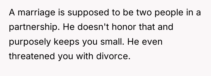 A marriage is supposed to be two people in a...