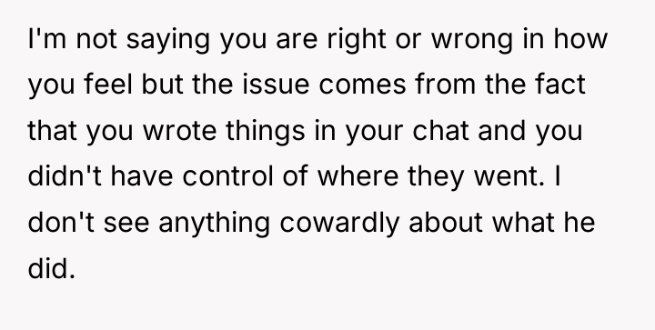 I'm not saying you are right or wrong in how...