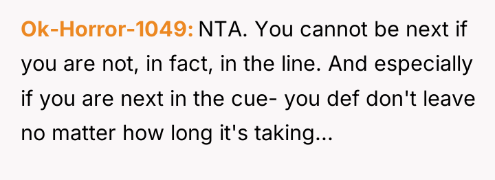 Ok-Horror-1049 NTA. You cannot be next if you are not,...