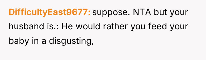 DifficultyEast9677 suppose. NTA but your husband is.: He would rather...
