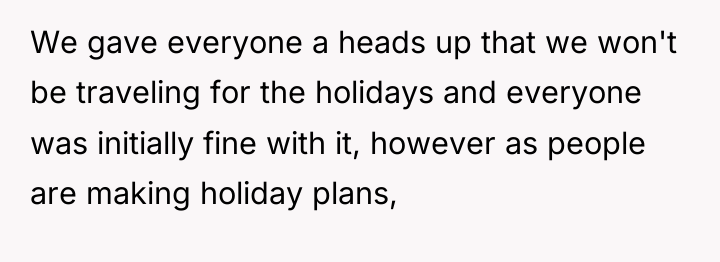 We gave everyone a heads up that we won't be...