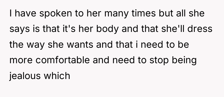 I have spoken to her many times but all she...