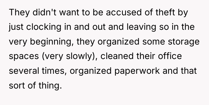 They didn't want to be accused of theft by just...