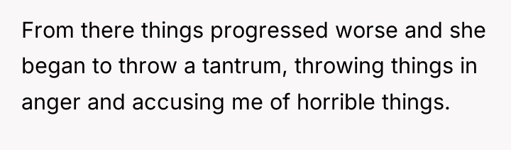 From there things progressed worse and she began to throw...