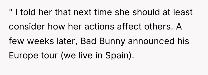 " I told her that next time she should at...