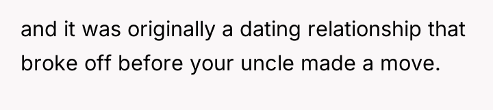 and it was originally a dating relationship that broke off...