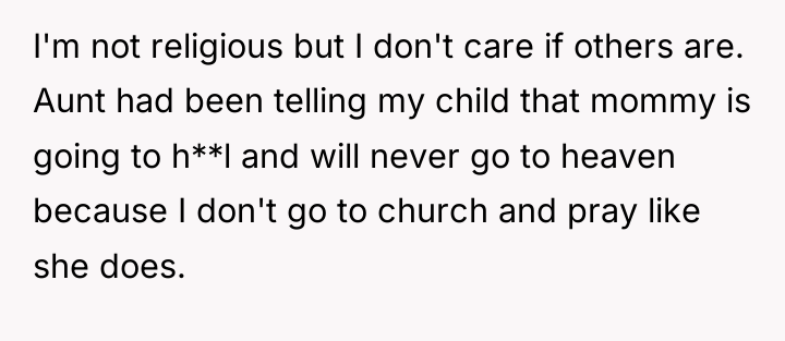 I'm not religious but I don't care if others are....