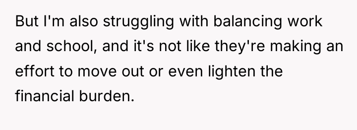 But I'm also struggling with balancing work and school, and...