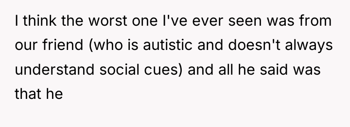 I think the worst one I've ever seen was from...