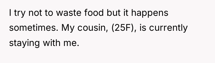I try not to waste food but it happens sometimes....