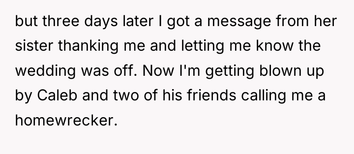 but three days later I got a message from her...