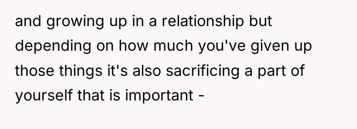 and growing up in a relationship but depending on how...