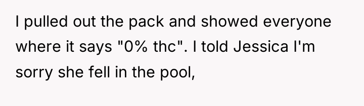 I pulled out the pack and showed everyone where it...