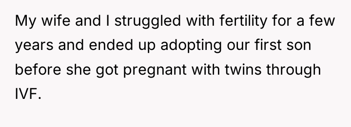 My wife and I struggled with fertility for a few...