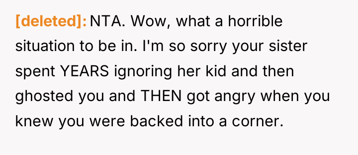 [deleted] NTA. Wow, what a horrible situation to be in....