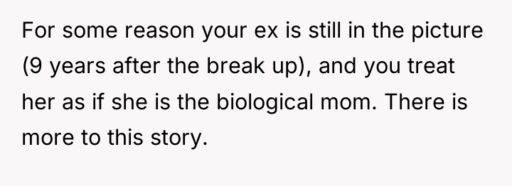 For some reason your ex is still in the picture...
