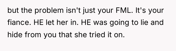 but the problem isn't just your FML. It's your fiance....