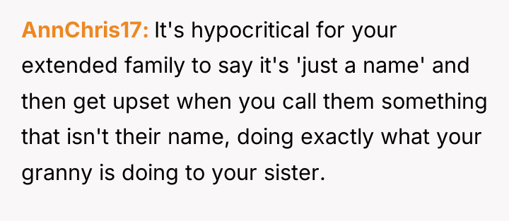 AnnChris17 It's hypocritical for your extended family to say it's...