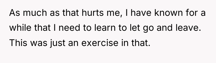 As much as that hurts me, I have known for...
