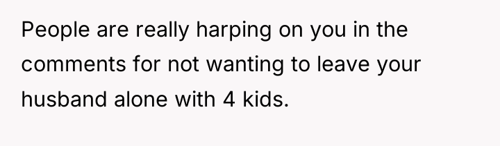 People are really harping on you in the comments for...