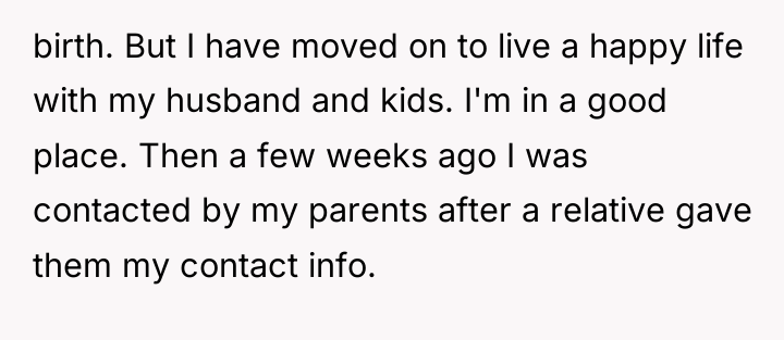 birth. But I have moved on to live a happy...