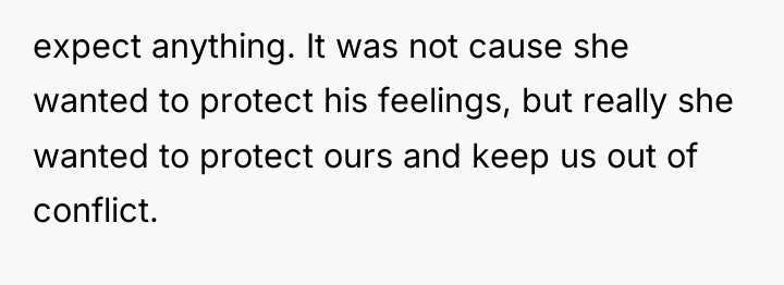 expect anything. It was not cause she wanted to protect...