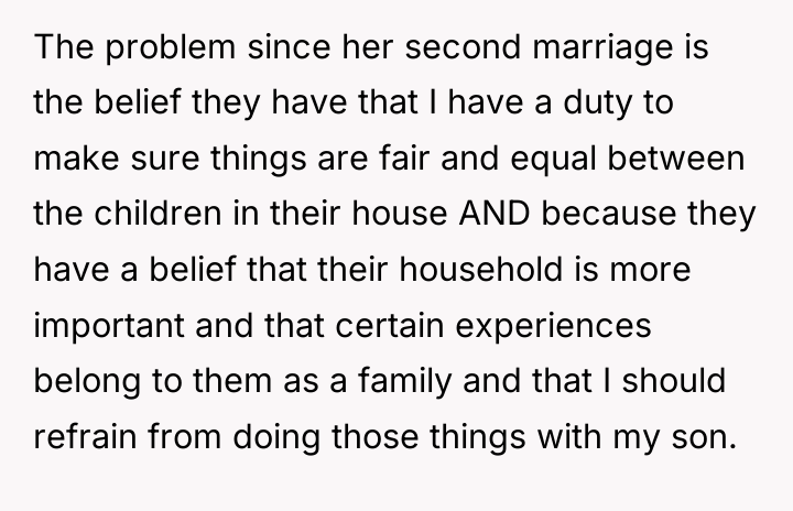 The problem since her second marriage is the belief they...