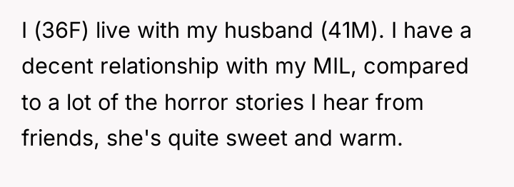 I (36F) live with my husband (41M). I have a...