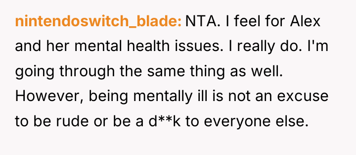 nintendoswitch_blade NTA. I feel for Alex and her mental health...