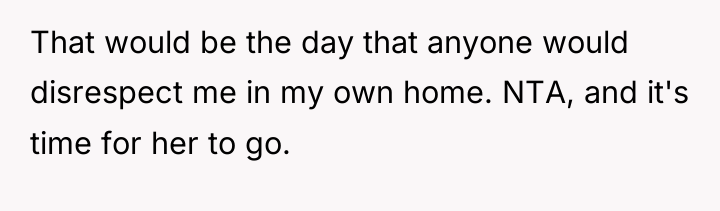 That would be the day that anyone would disrespect me...