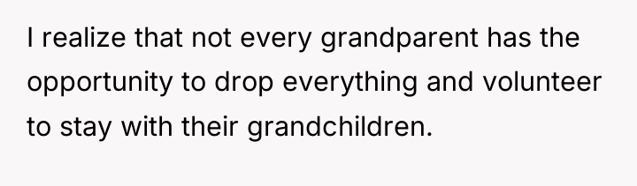 I realize that not every grandparent has the opportunity to...