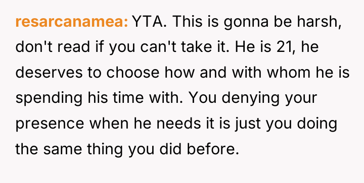 resarcanamea YTA. This is gonna be harsh, don't read if...